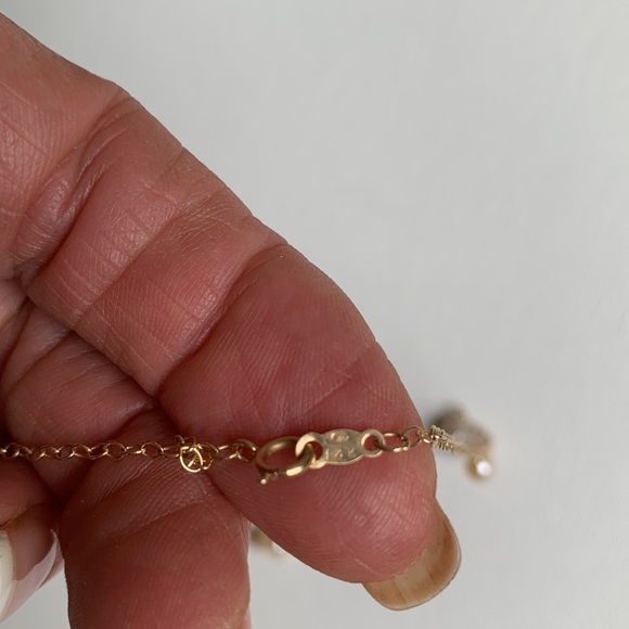 14K Yellow Gold Pearl Necklace - Picture 5 of 5